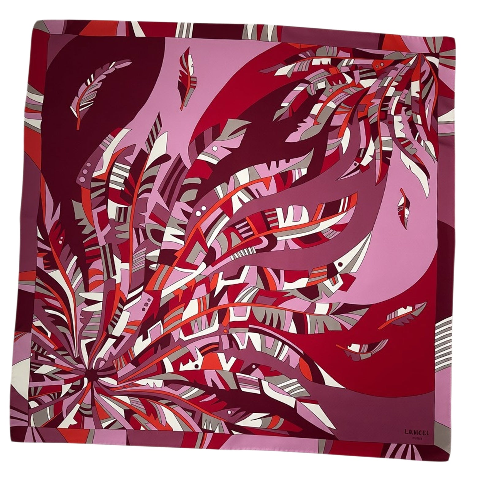 Lancel Paris Scarf Bordeaux Pink 