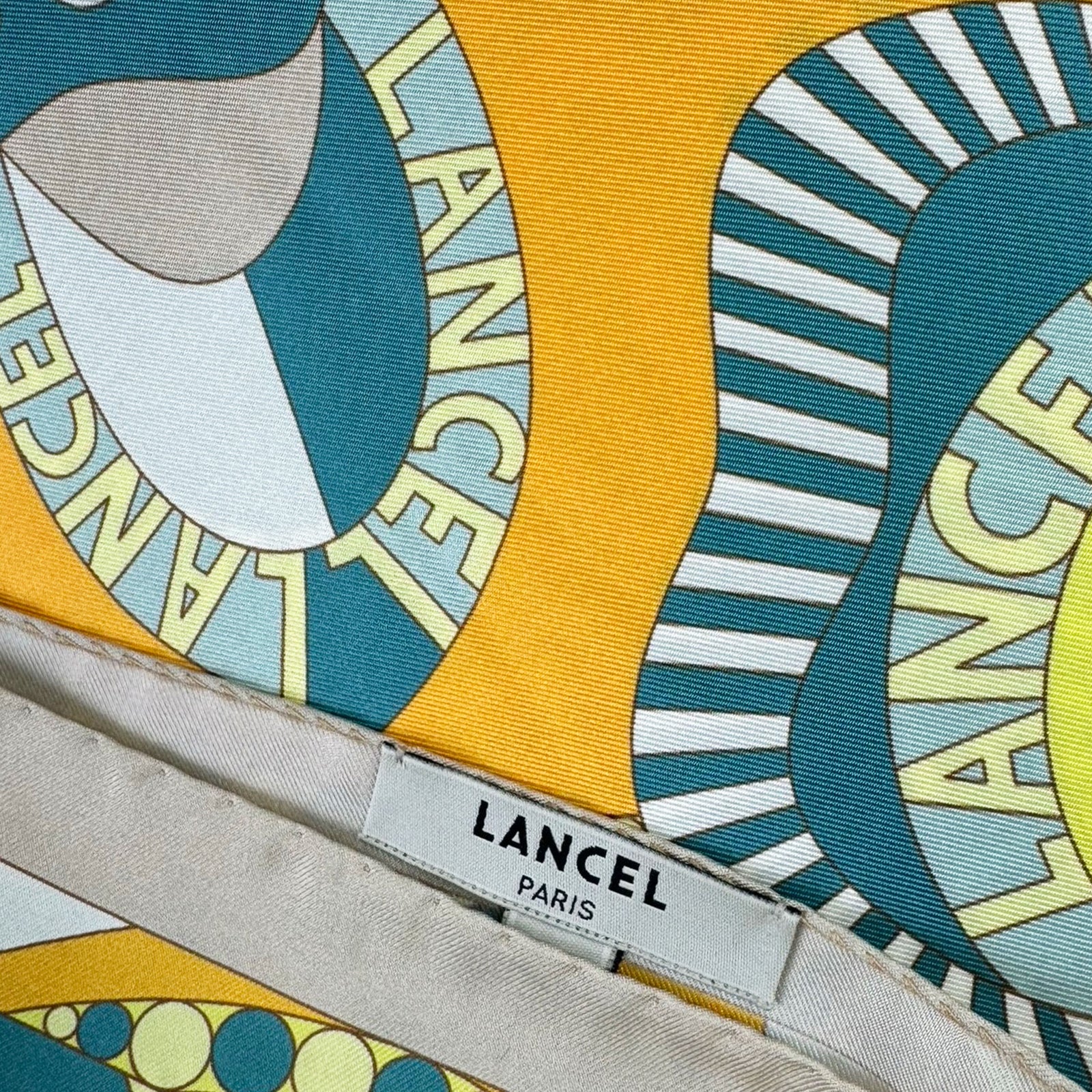 Lancel Paris Scarf Twill Silk Square Foulard