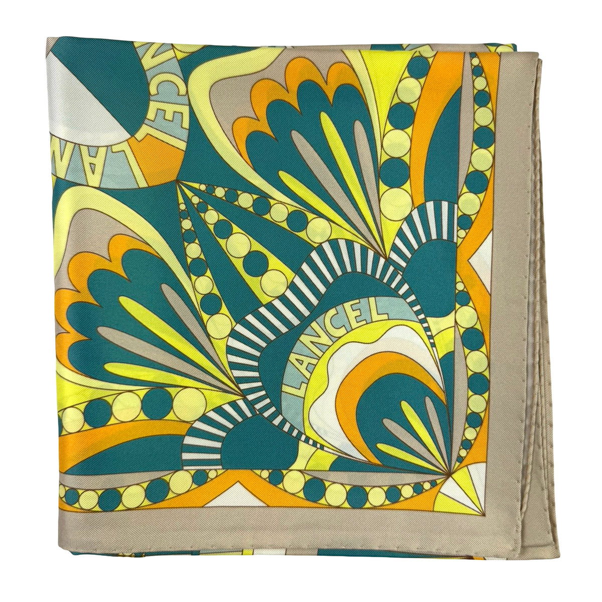 Lancel Paris Scarf Twill Silk Square Foulard