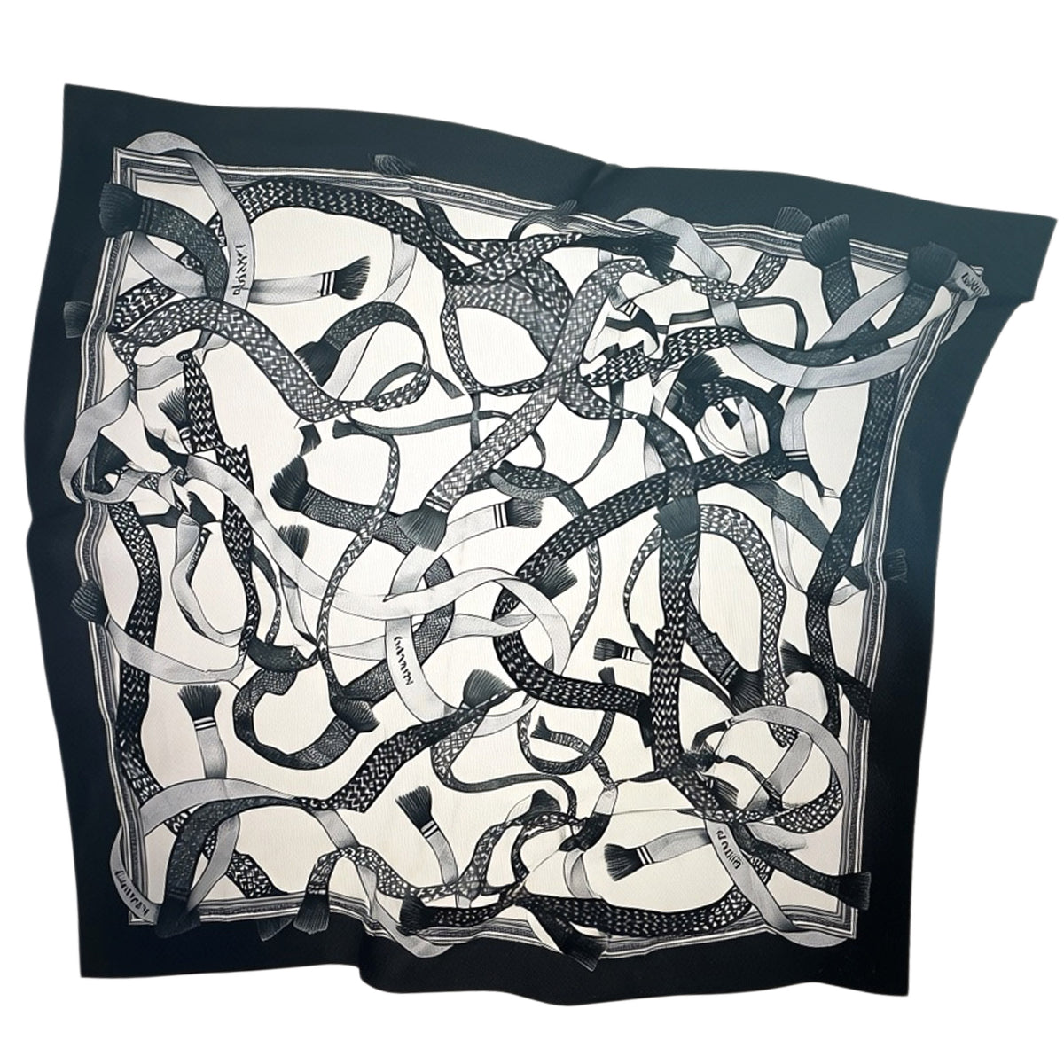 Lanvin Scarf Black Gray Design - Extra Large Modal Cashmere Wrap SALE