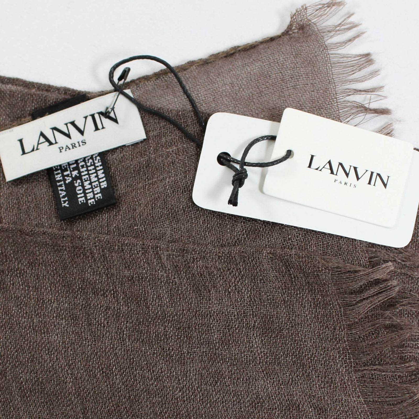 Lanvin Scarf Brown - Cashmere Silk Shawl SALE