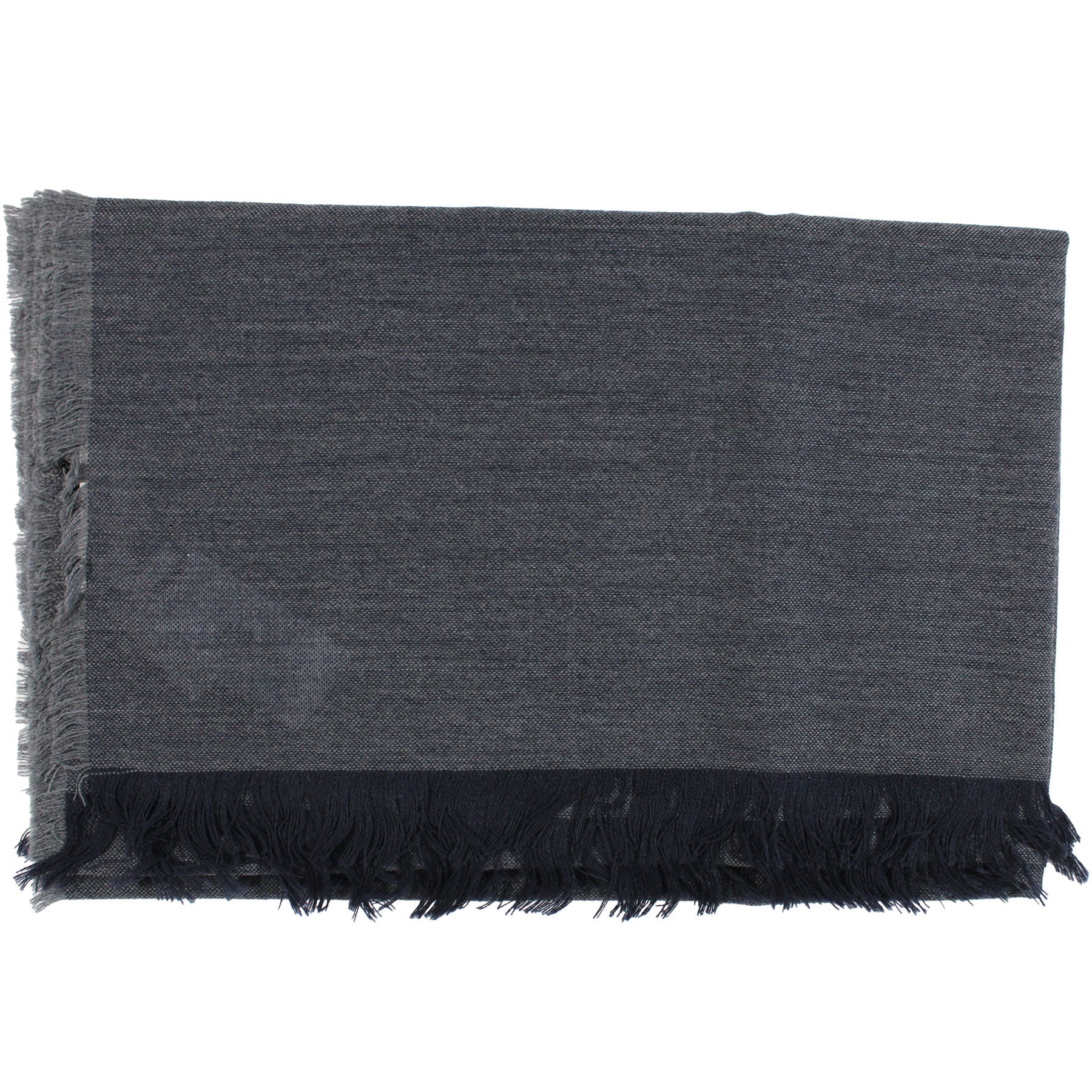 Lanvin Scarf Dark Gray Solid - Wool Silk Cashmere Shawl