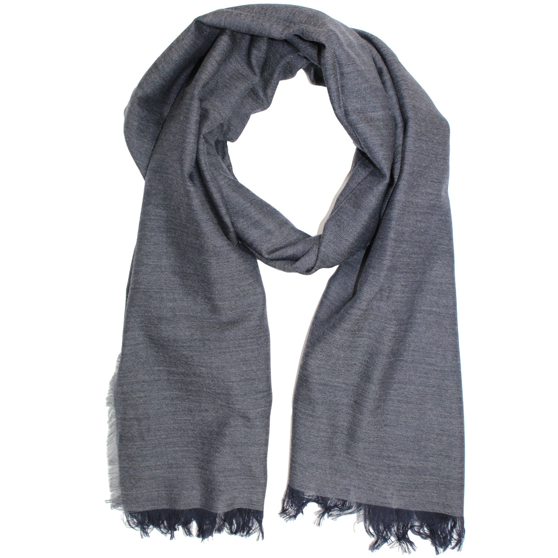 Lanvin Scarf Dark Gray Solid - Wool Silk Cashmere Shawl