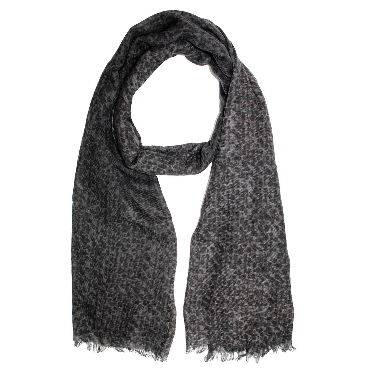 Lanvin Scarf Black Gray Pattern - Luxury Wool Shawl SALE