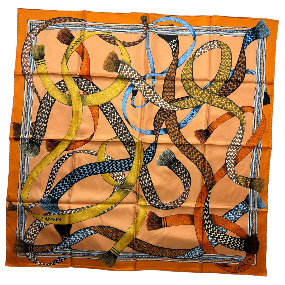 Lanvin Scarf Orange Design Original Print