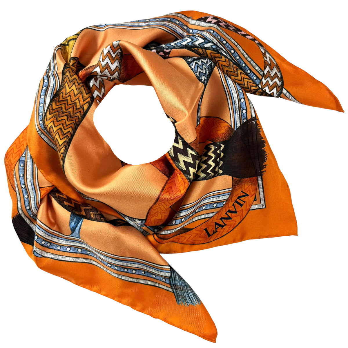 Lanvin Scarf Orange Design Original Print