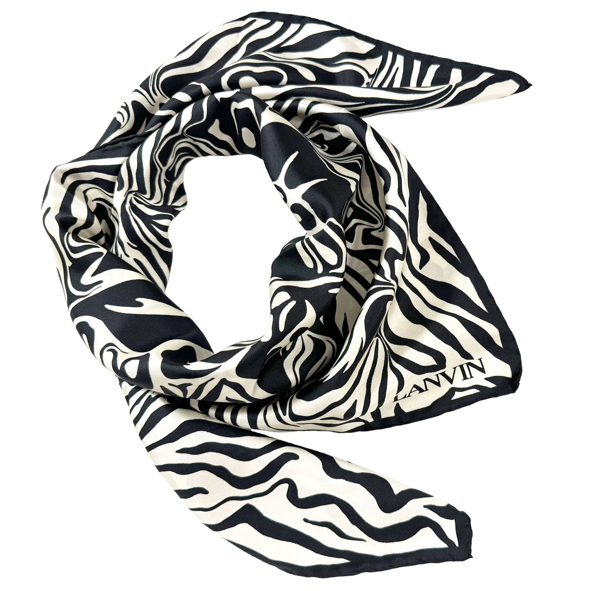 Lanvin Scarf Black White Design - New 2024 Collection 