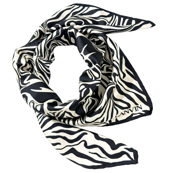 Foulard Lanvin 'Les Fleurs D'Arpège' - 86x86 Cm (33.85 Pouces), Occasion, Soie Ou Tissu Luxe