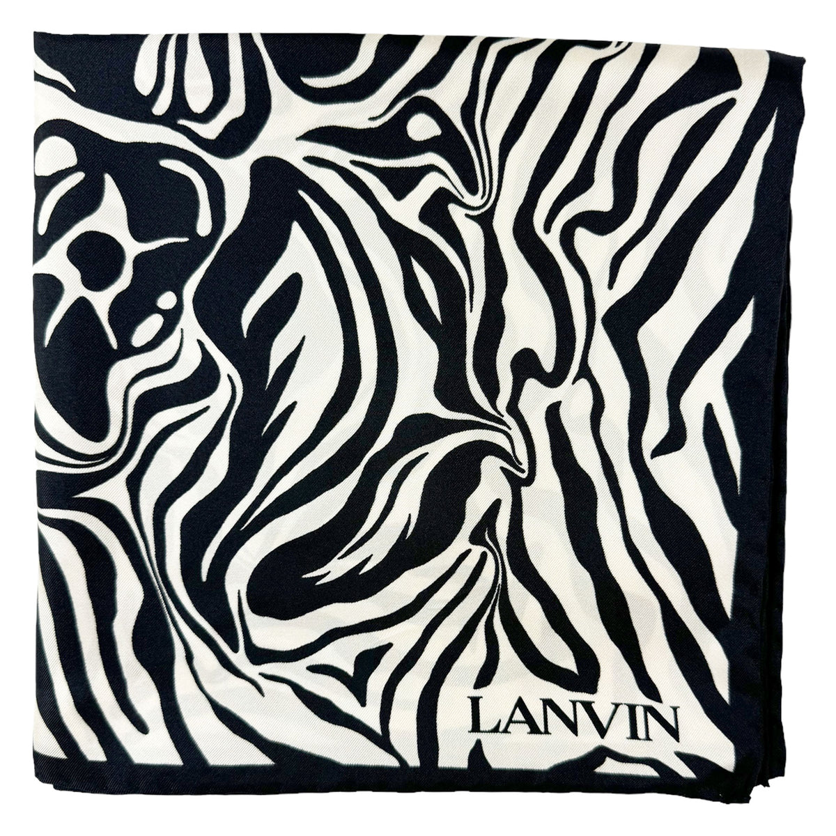 Lanvin Scarf Black White Design 