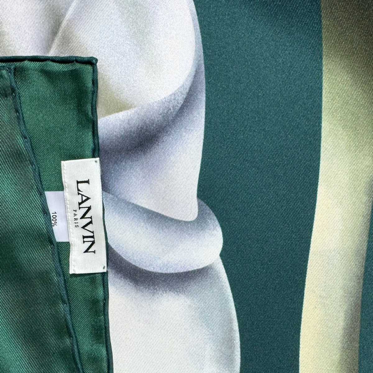 Lanvin Scarf Green Calla Lily Floral