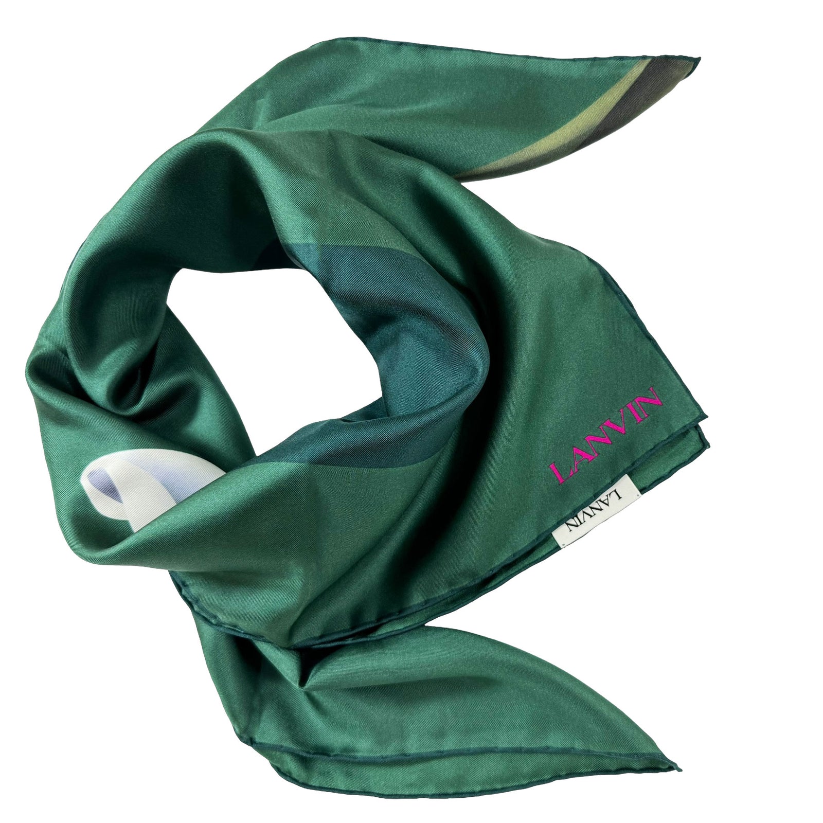 Lanvin Scarf Green Calla Lily Floral