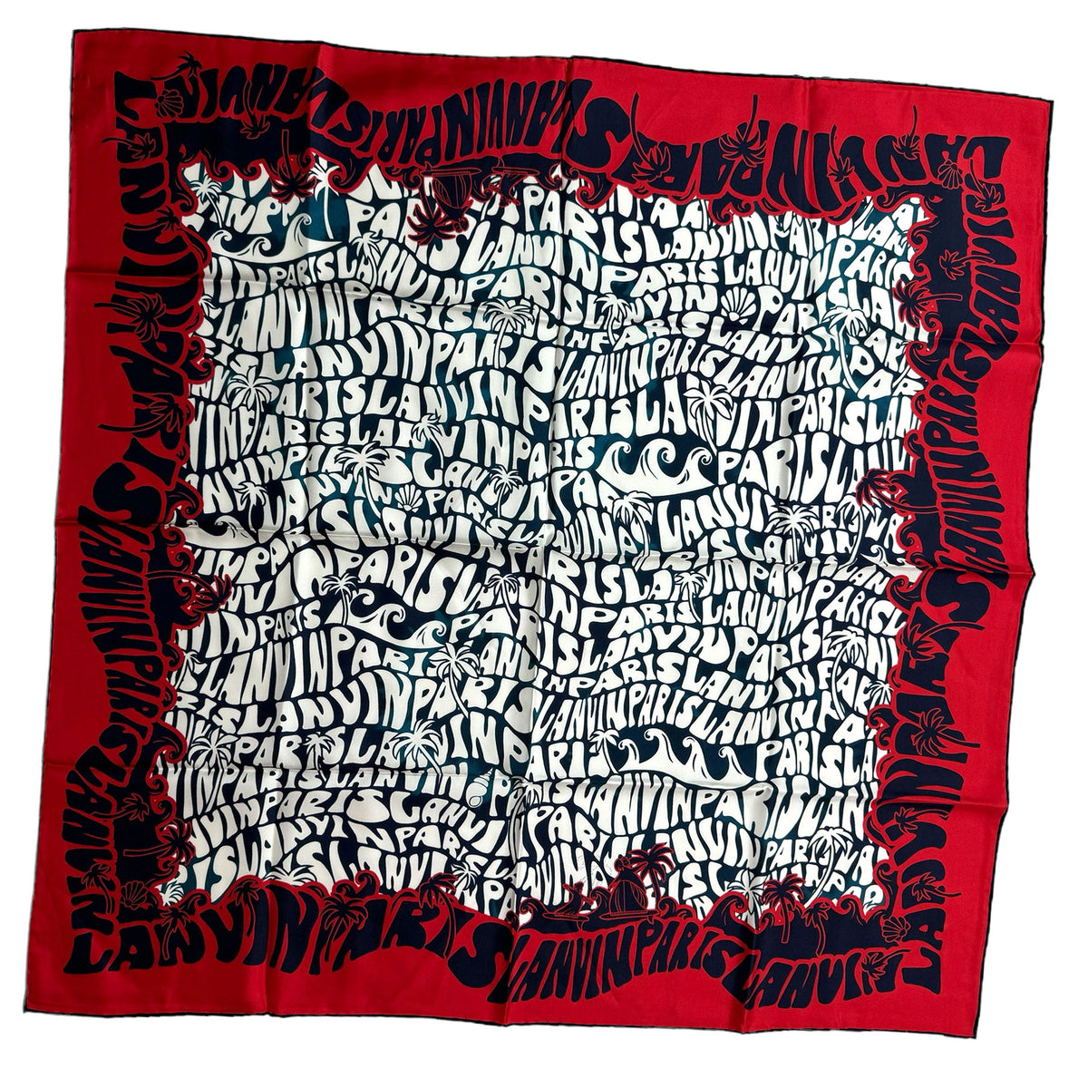 Lanvin Scarf Red Navy
Silk Square Foulard