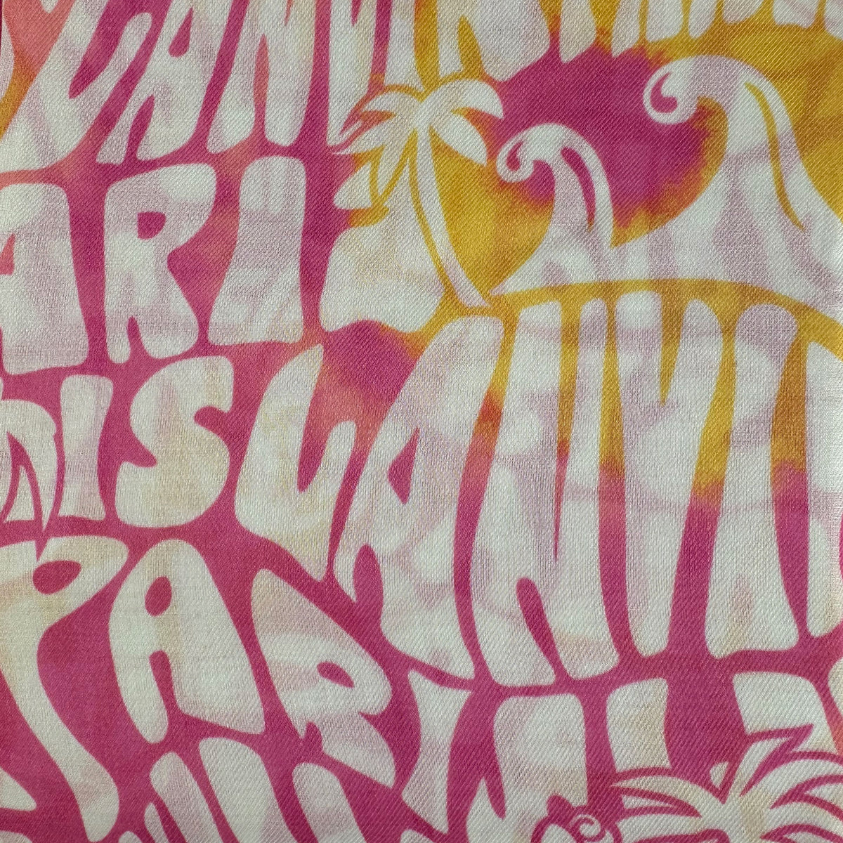 Lanvin Scarf Pink White Island Design - Extra Large 55 Inch Square Wrap FINAL SALE