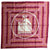 Lanvin Scarf Pink Orange Chevron Design - Twill Silk Scarf