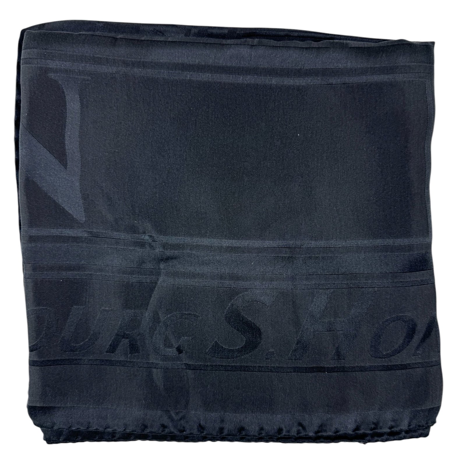 Lanvin Scarf Black 22 Rue du Faubourg Saint-Honoré Design - Extra Large Twill Silk Foulard