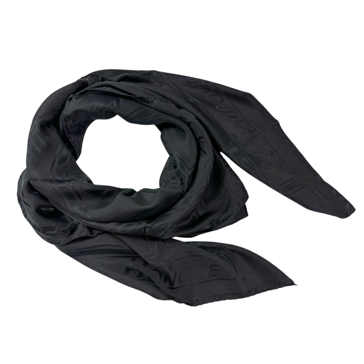Lanvin Scarf Black 22 Rue du Faubourg Saint-Honoré Design - Extra Large Twill Silk Foulard