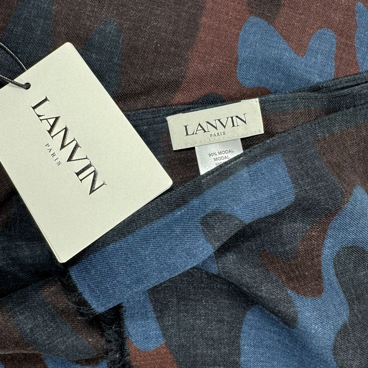 Lanvin Scarf Midnight Blue Brown 