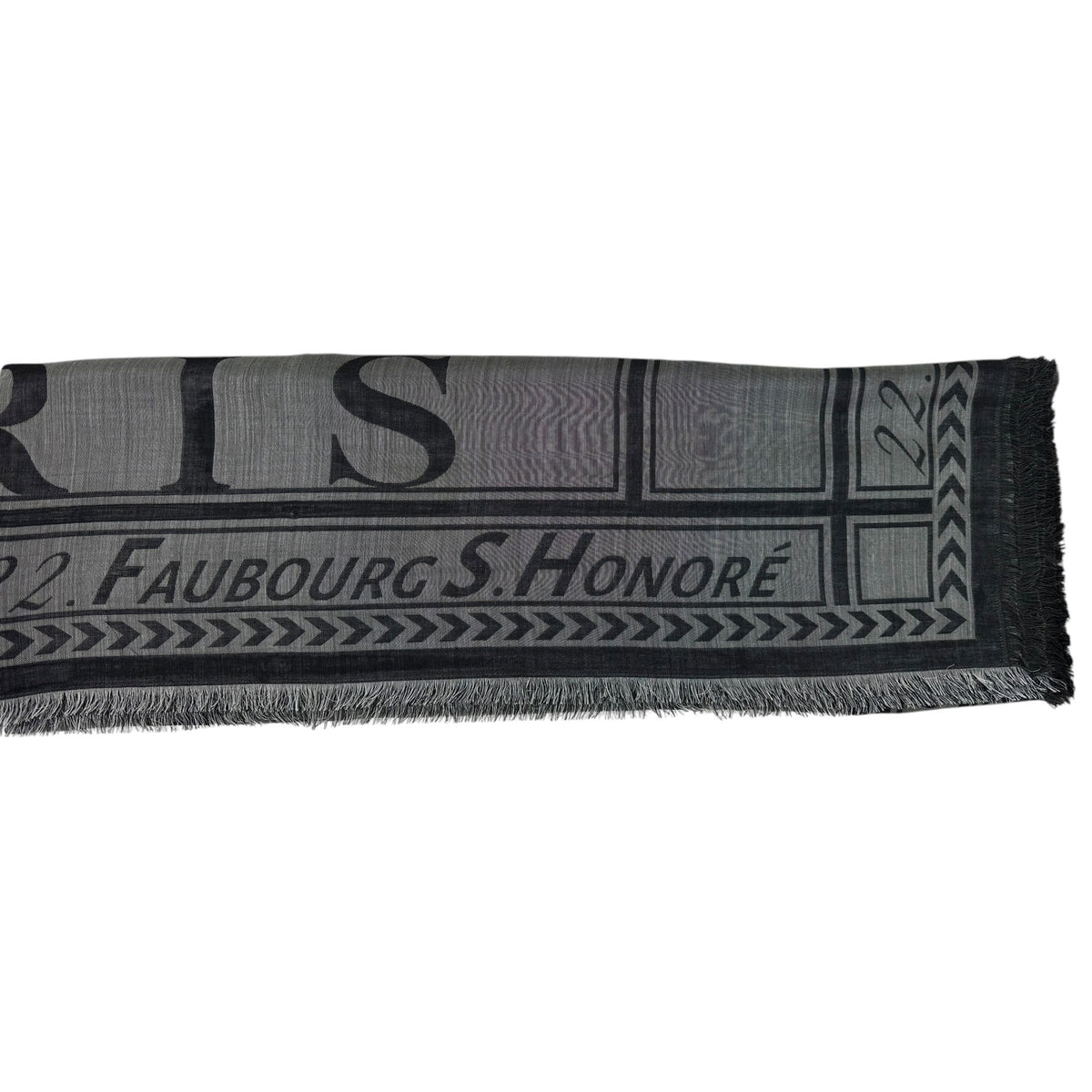 Lanvin Scarf Dark Gray 22 Rue du Faubourg Saint-Honoré New
