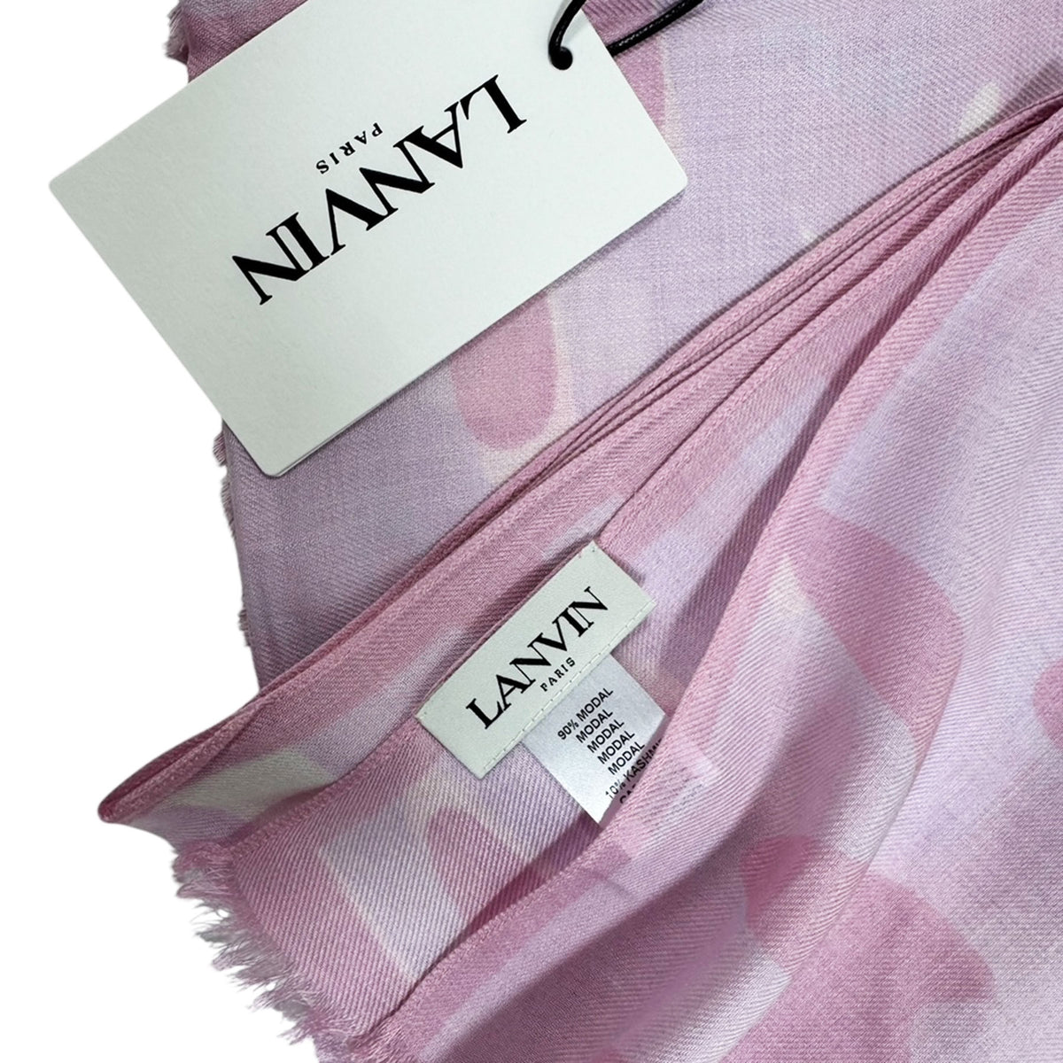 Lanvin Scarf Pink Camo Design - Cashmere Modal Shawl