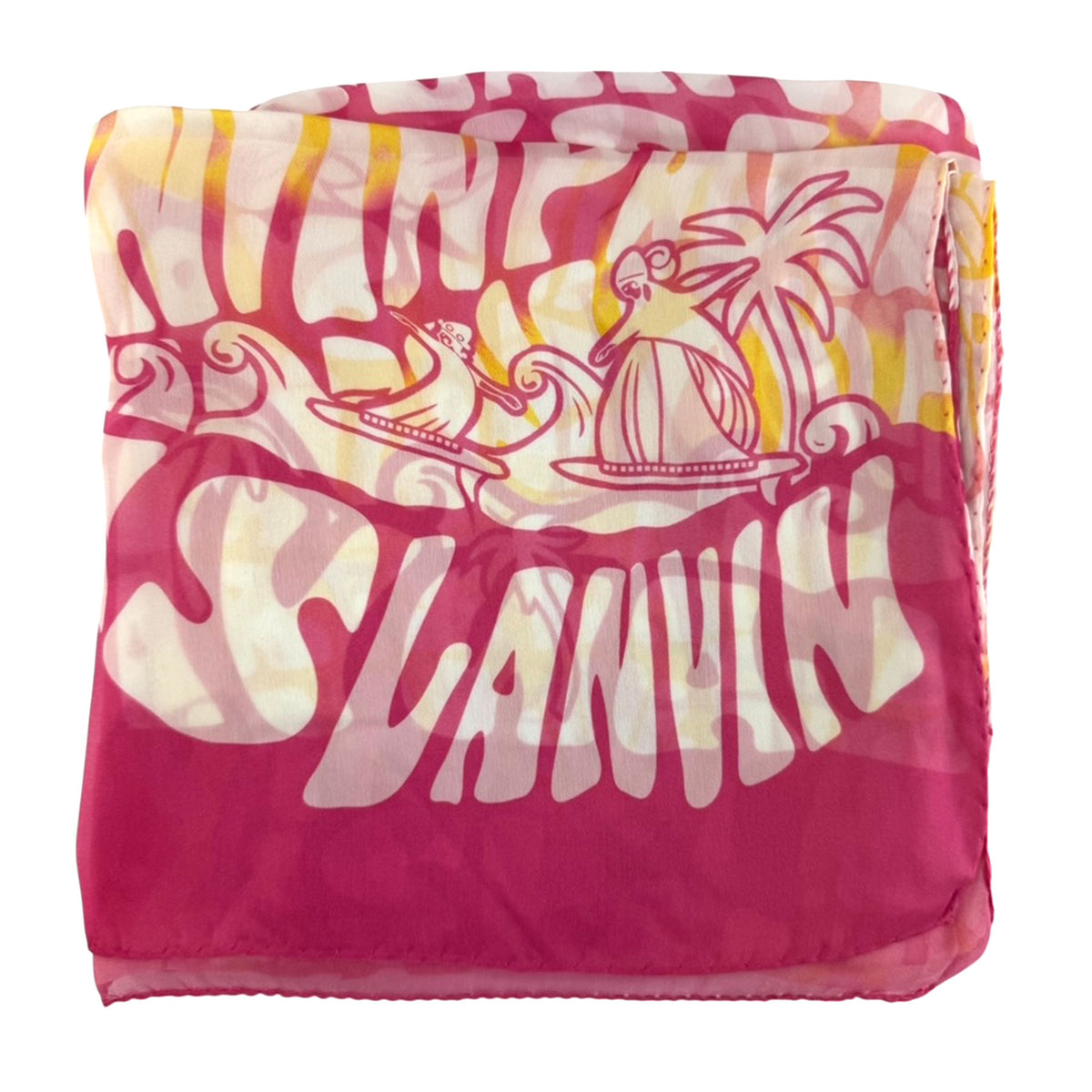 Lanvin Scarf Pink Logo
