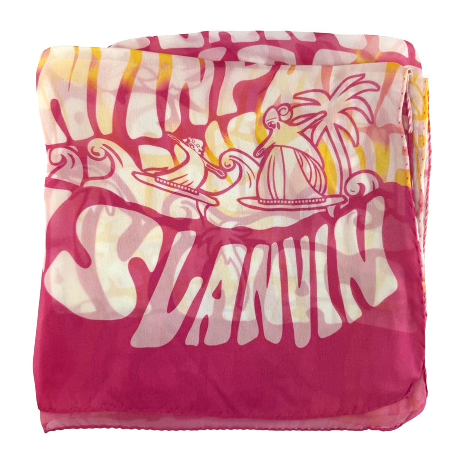 Lanvin Scarf Pink Logo