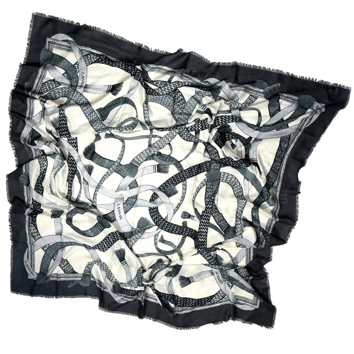 Lanvin Scarf Brown Pink Design - Extra Large Modal Cashmere Wrap SALE