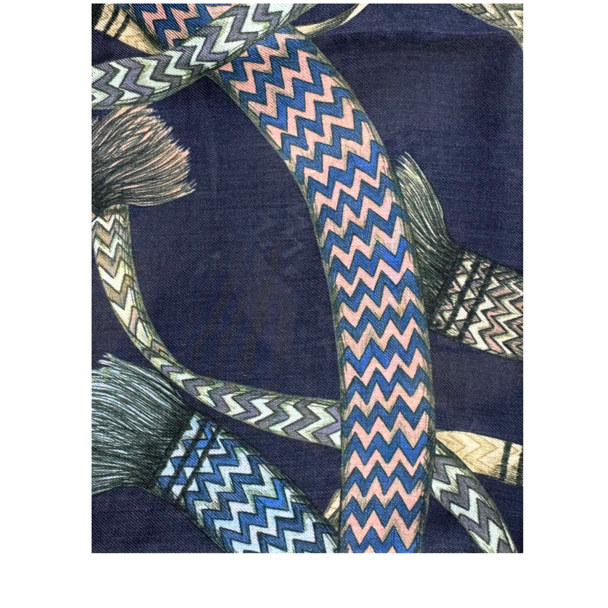 Lanvin Scarf Brown Pink Design - Extra Large Modal Cashmere Wrap SALE