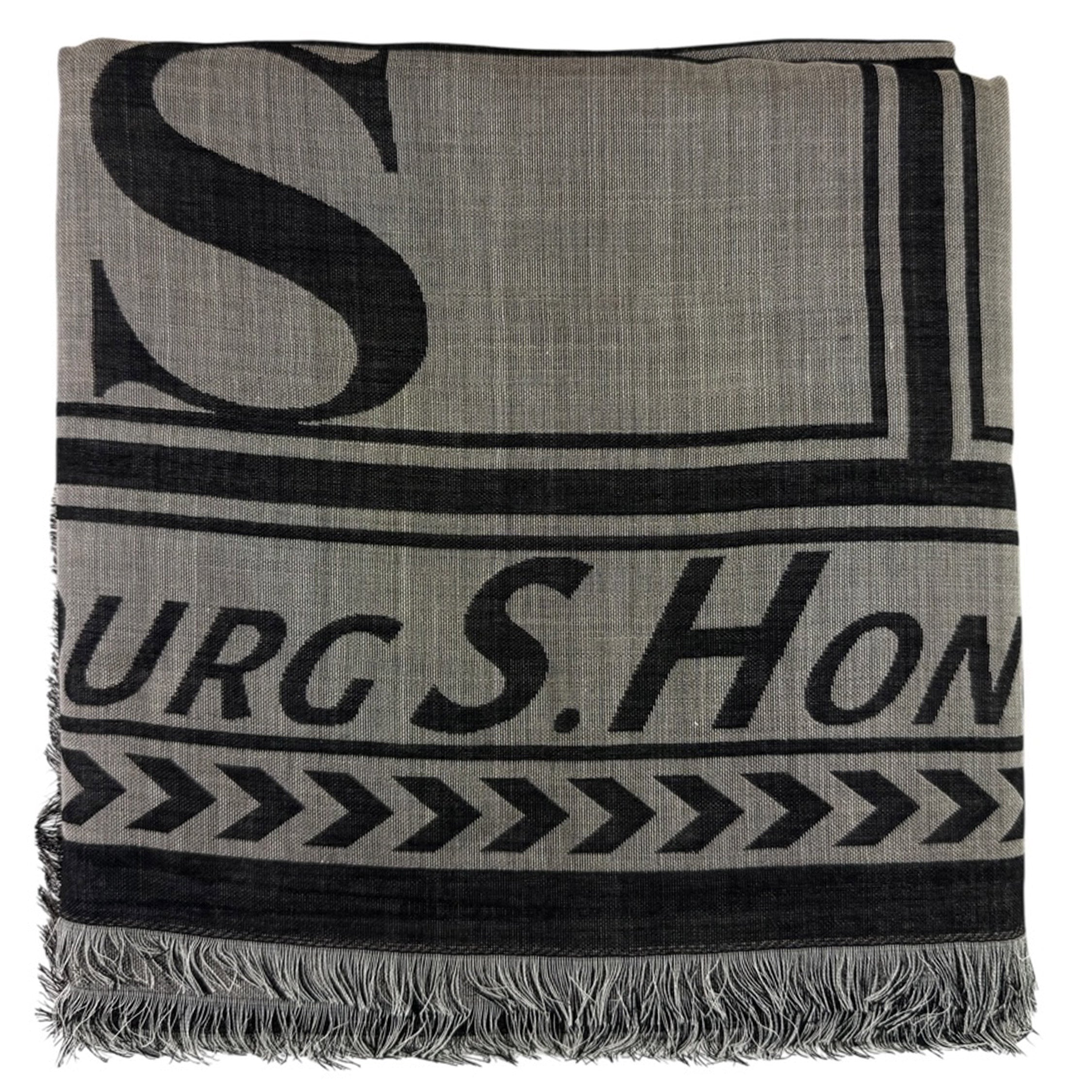 Lanvin Scarf Gray Signature Design - Extra Large 55 Inch Square