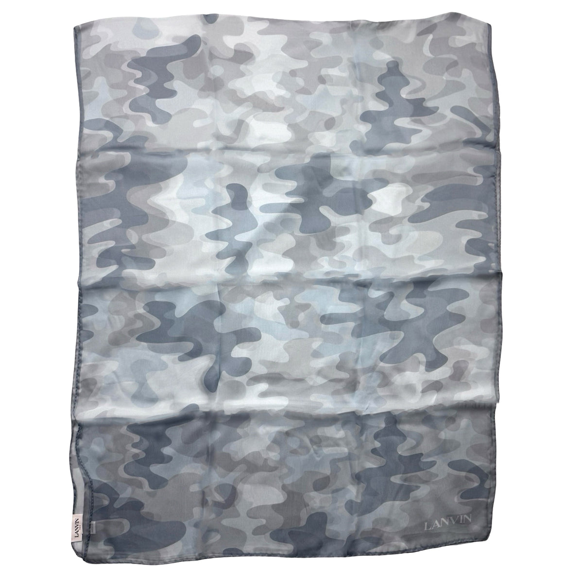 Lanvin Scarf Seafoam Gray Camo Design
