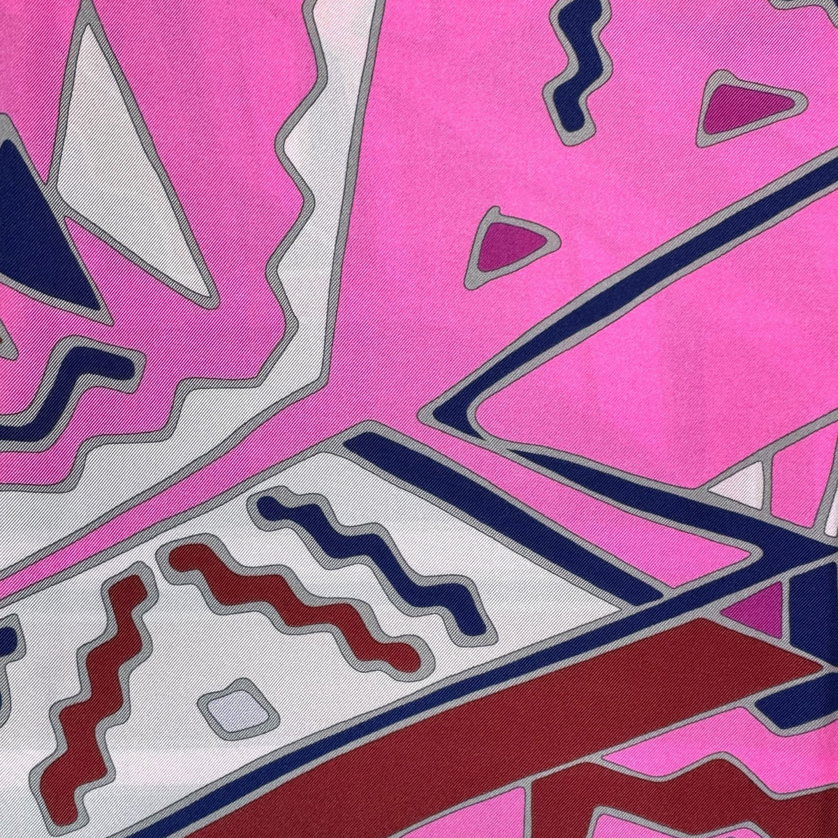 Leonard Paris Scarf Pink Design - Large 55 Inch Square Twill Silk Scarf