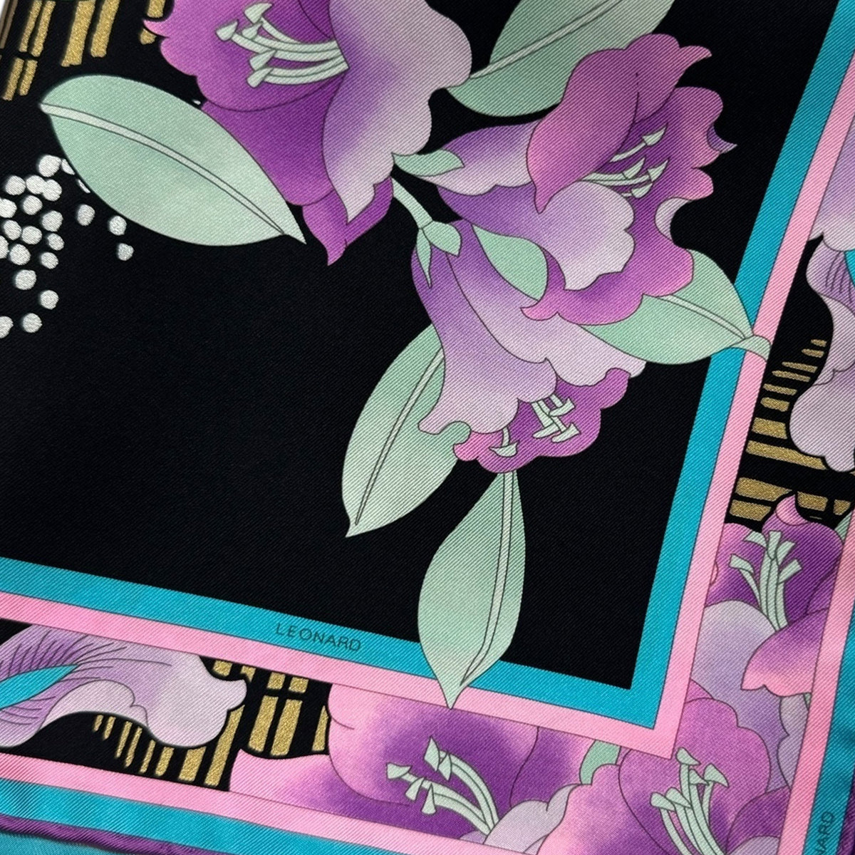 Leonard Paris Twill Silk Large Square Foulard