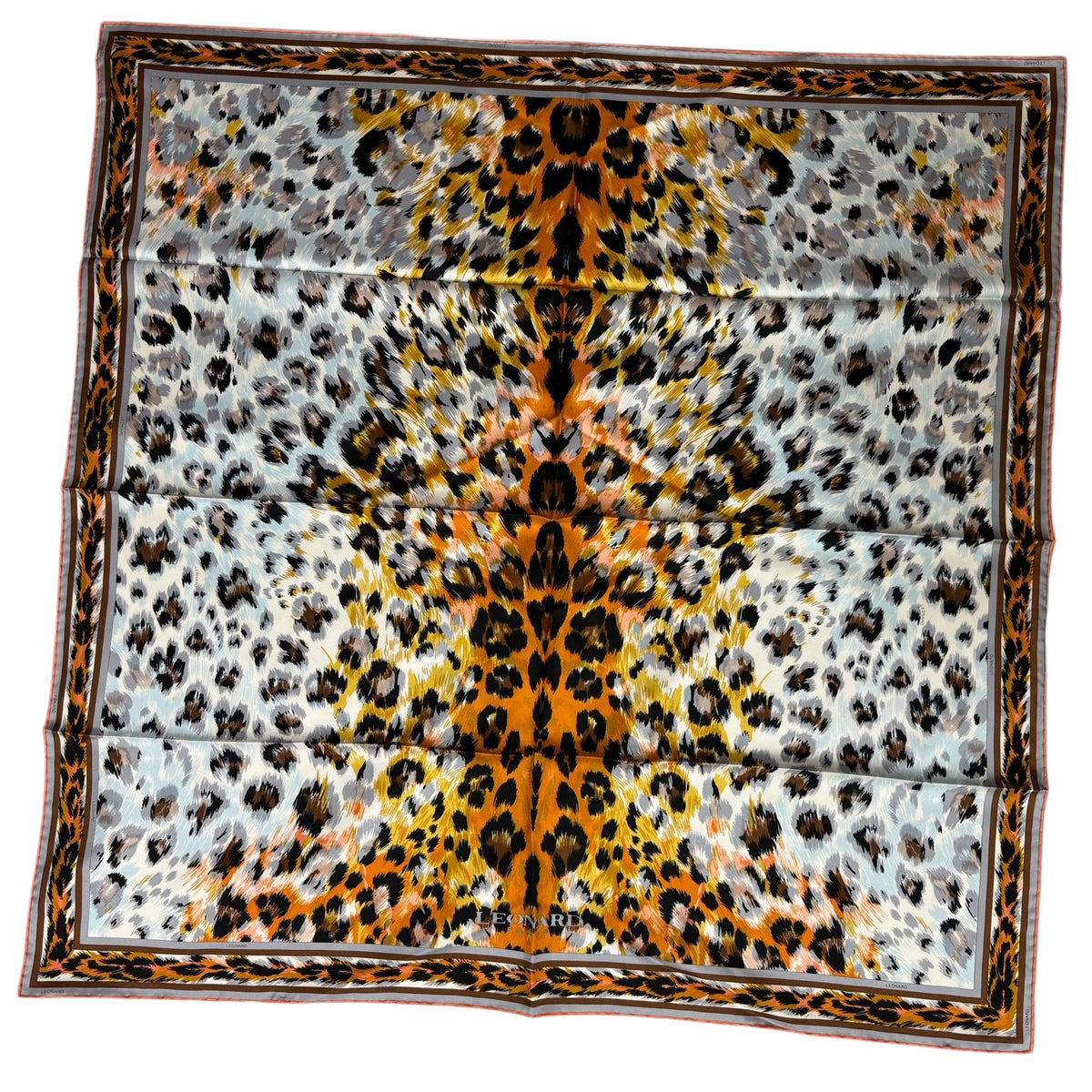 Gray/ Black/ Orange/ Brown Scarf