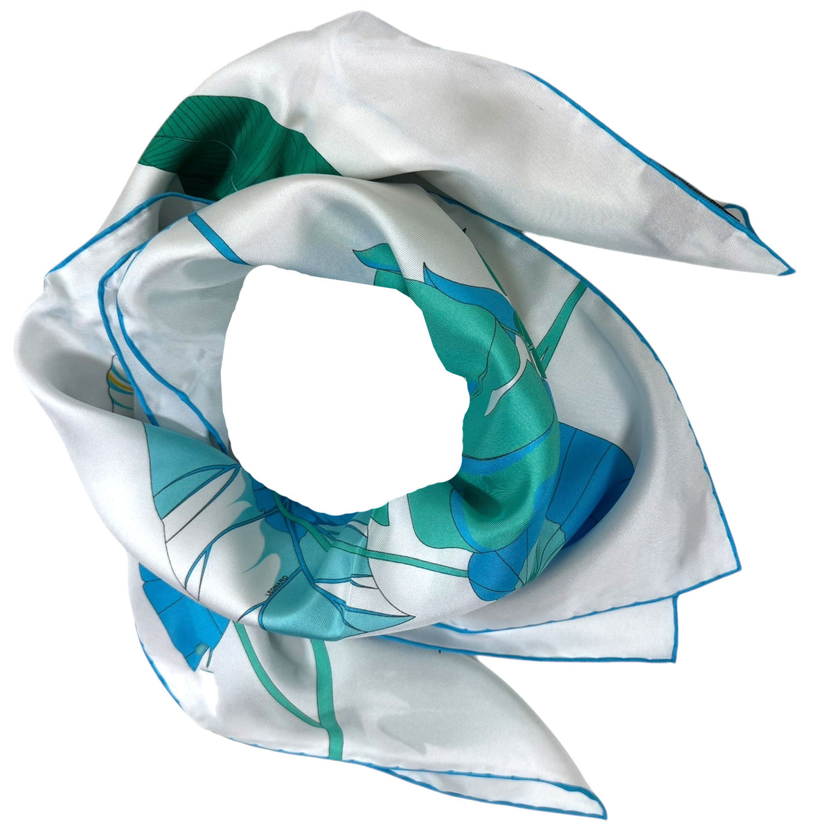White Aqua Scarf