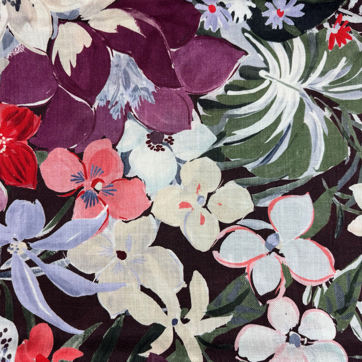 Leonard Paris Scarf Purple Floral