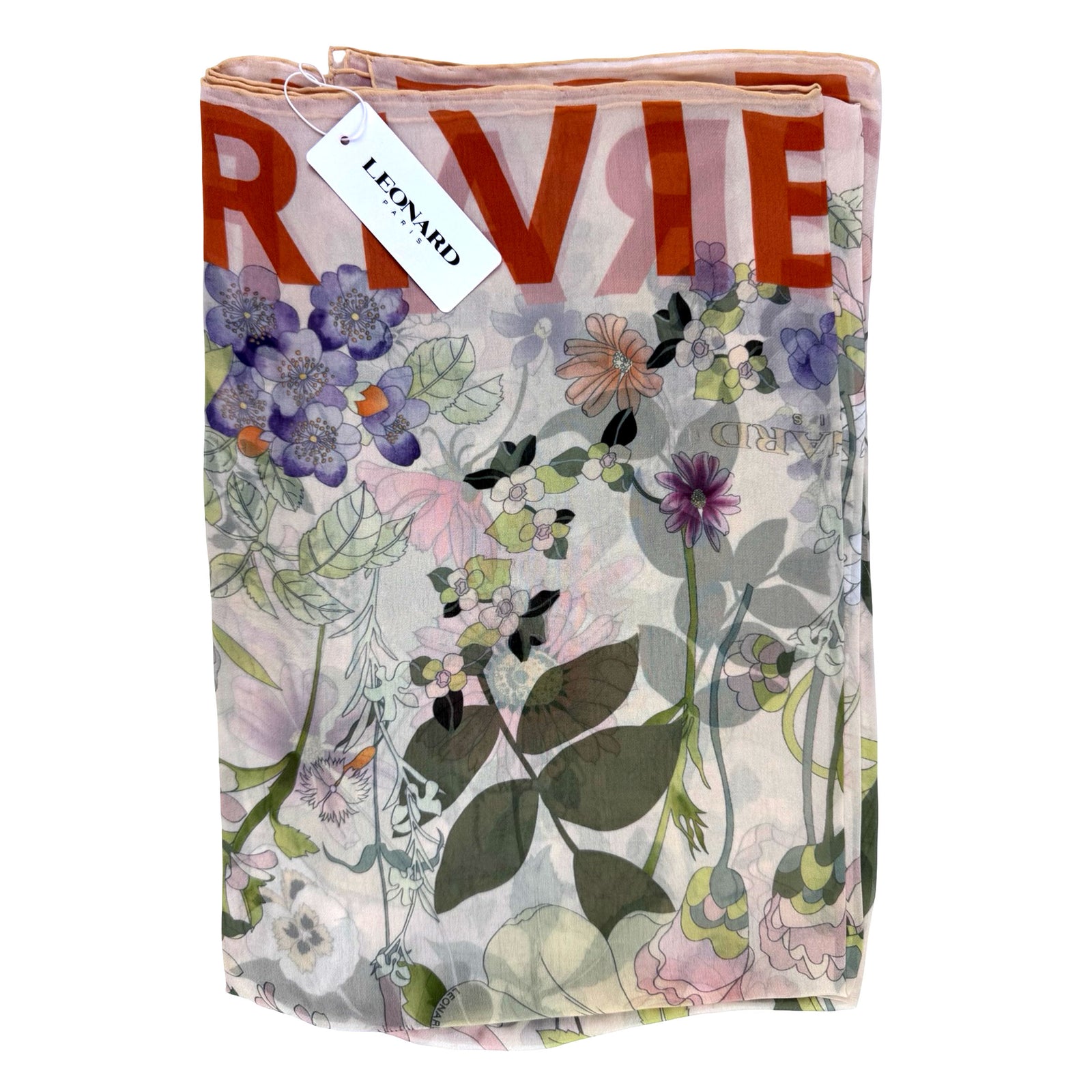 Leonard Paris Scarf White French Riviera Floral 