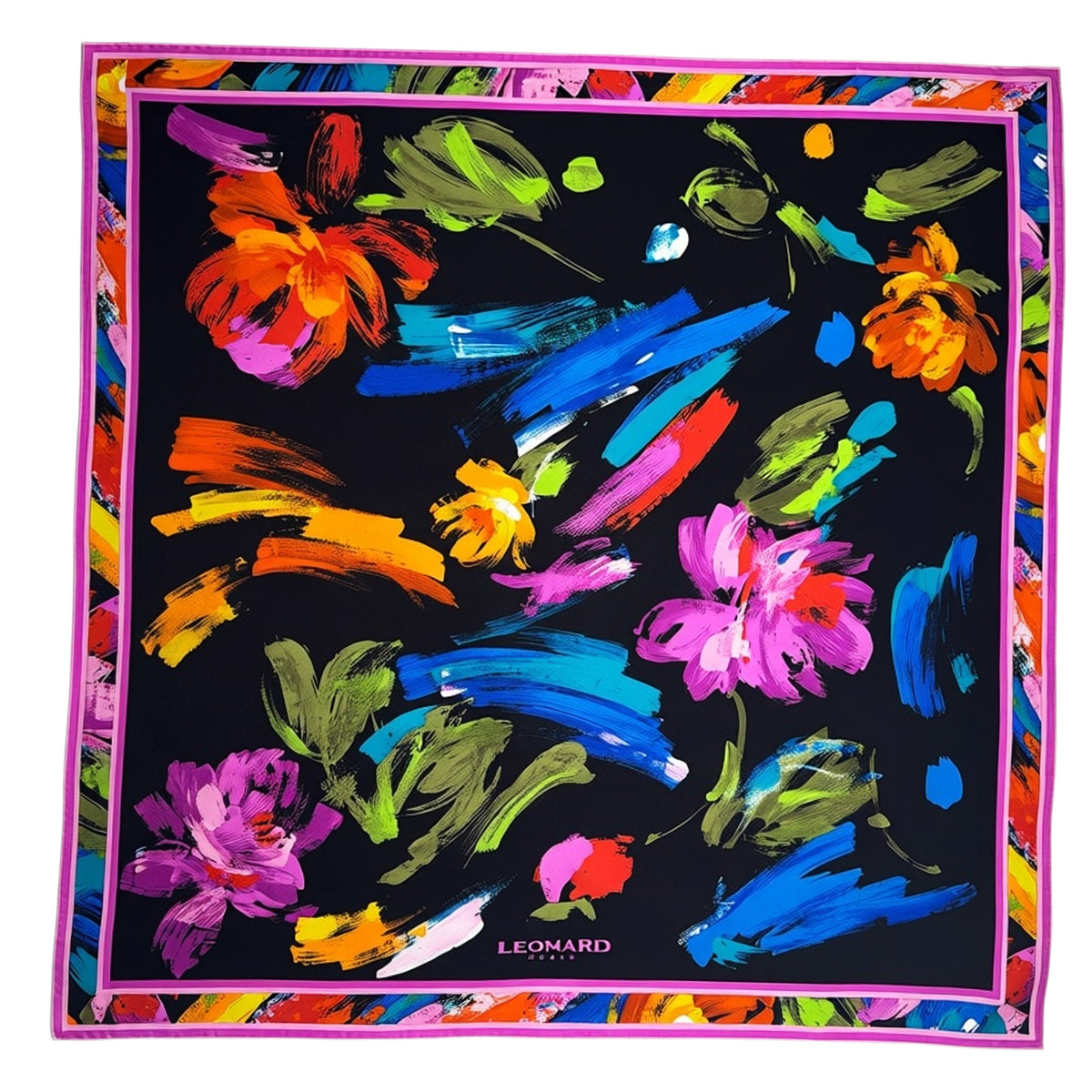 Leonard Paris Scarf - Twill Silk Square Foulard