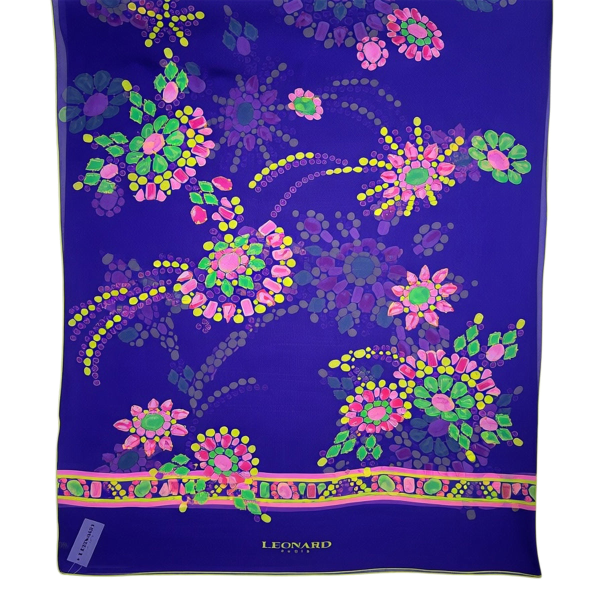 Leonard Paris Scarf Purple Gems - Chiffon Silk Shawl