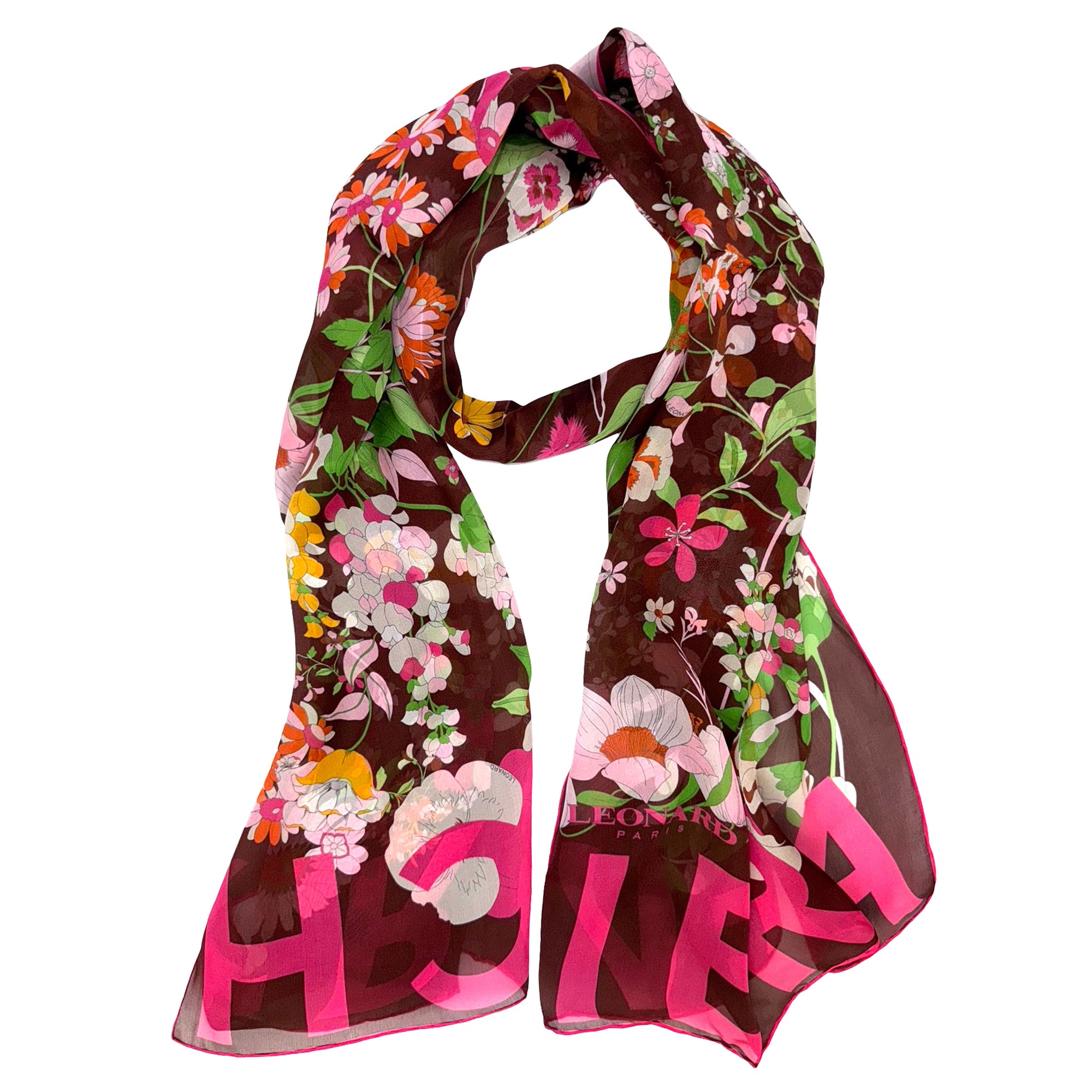 Leonard Scarves - Leonard Paris Sale Luxury Silk Foulard - Como Milano
