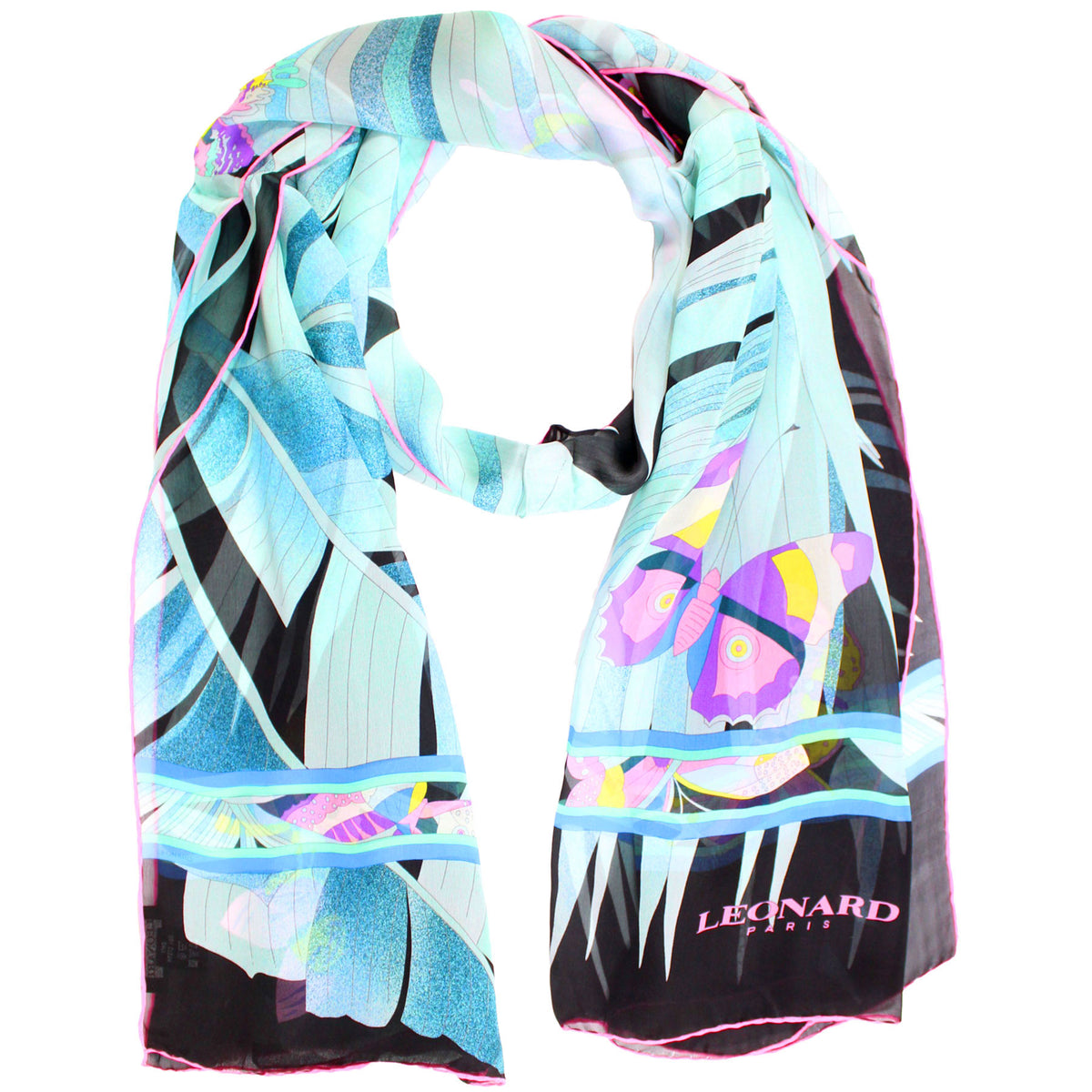 Leonard Paris Scarf Chiffon Silk Shawl