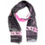Leonard Paris Scarf Black Pink Design - Chiffon Silk Shawl