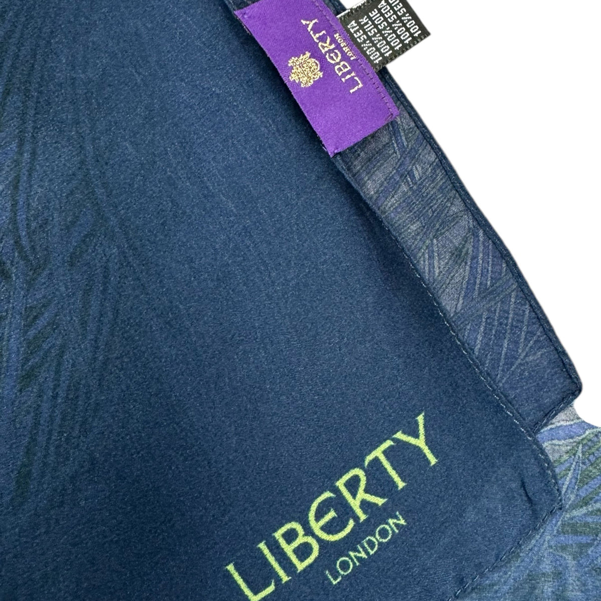 Liberty London Scarf Peacock Design - Extra Large Square Chiffon Silk Shawl SALE