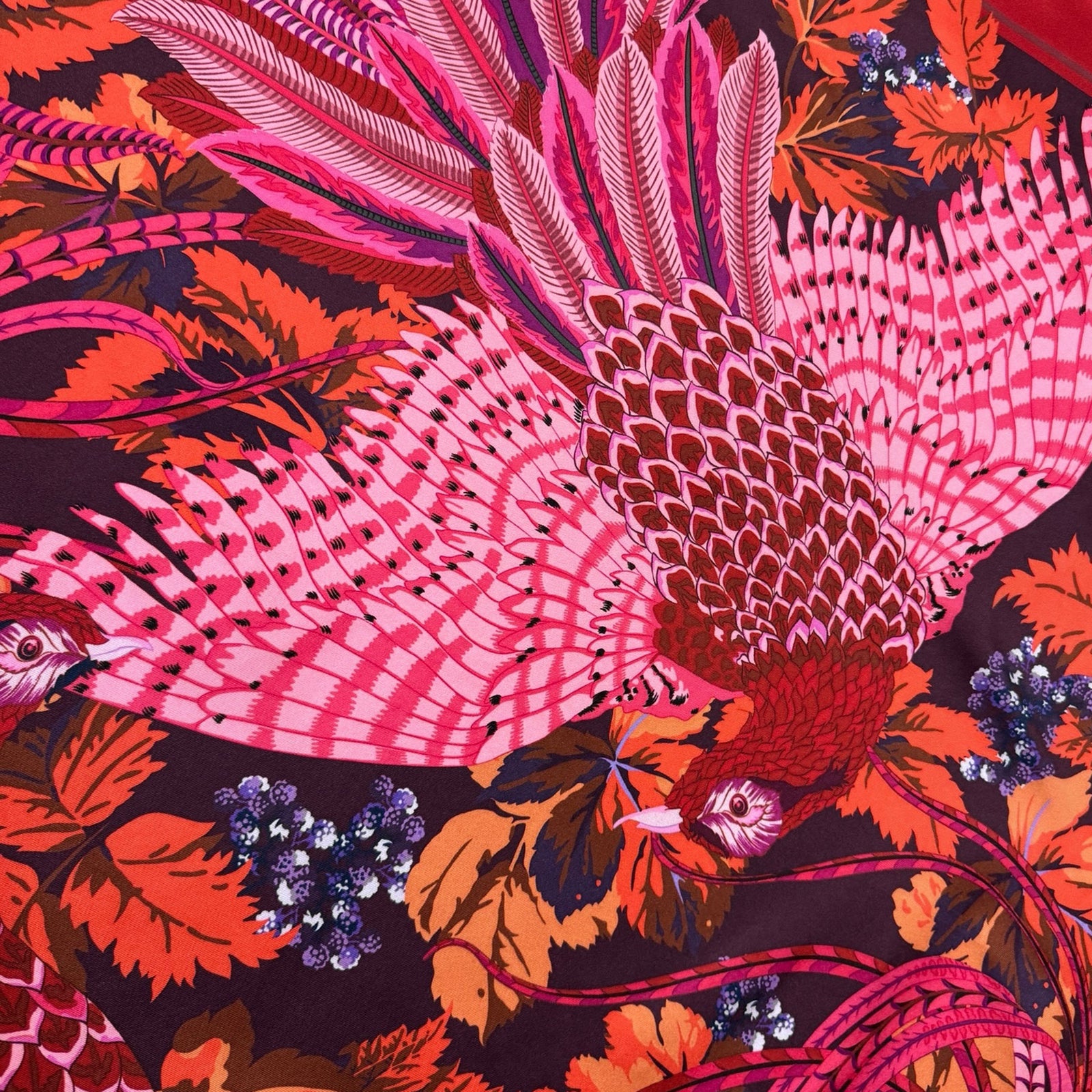Liberty London Scarf Bordeaux Peacock