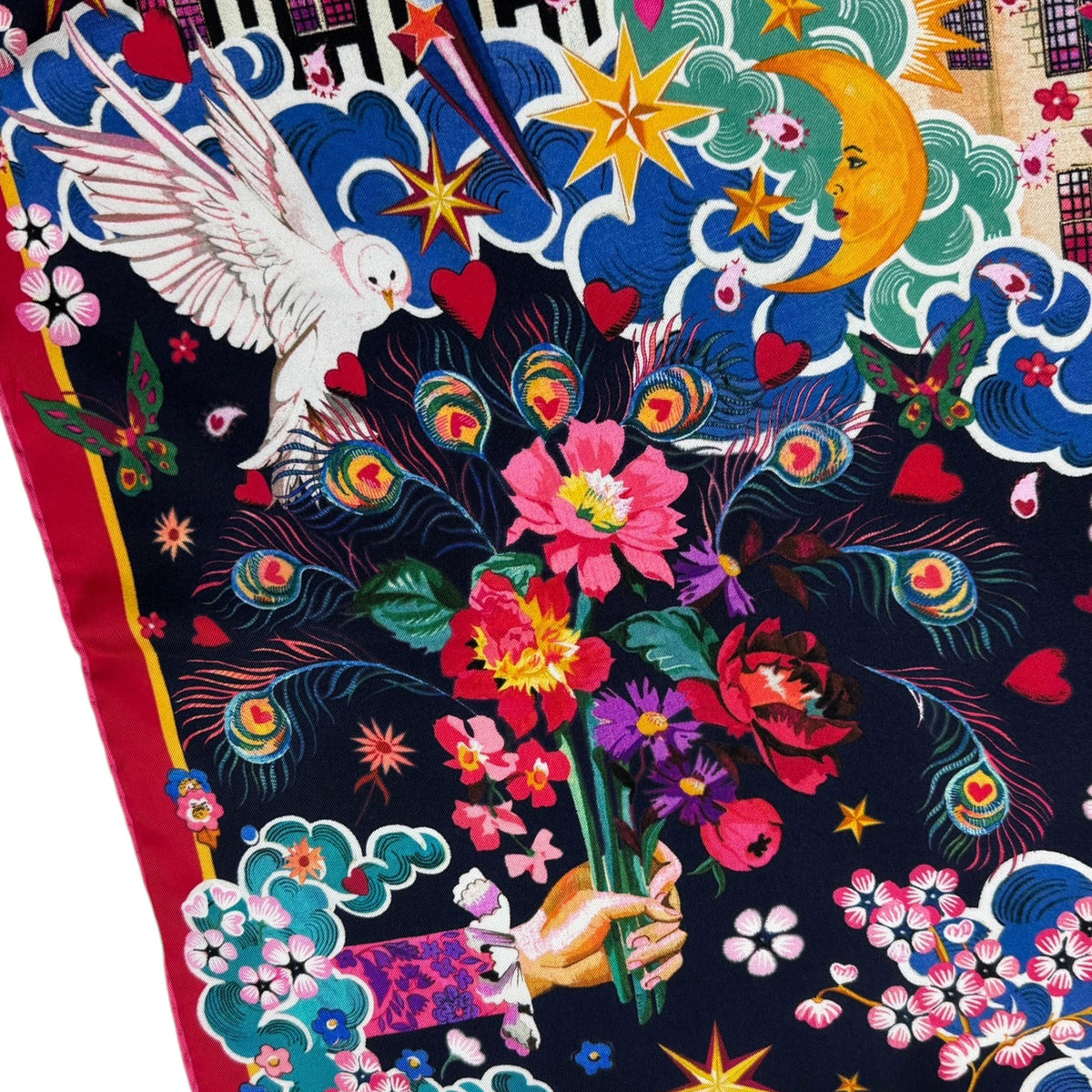 Liberty London Scarf Love Liberty Twill Silk Square Foulard