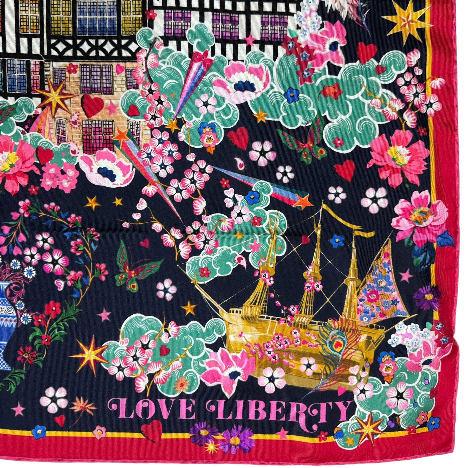 Liberty London Scarf Twill Silk Square Foulard