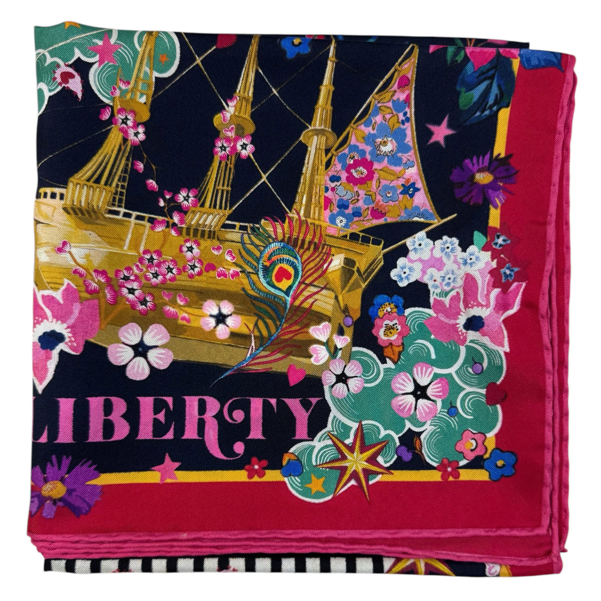 Liberty London Scarf Love Liberty Twill Silk Square Foulard