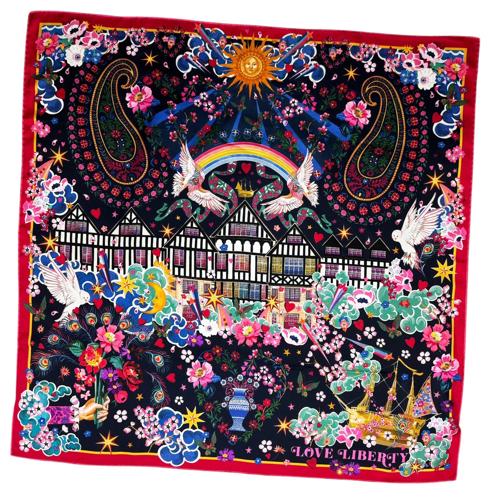 Liberty London Scarf Twill Silk Square Foulard