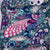 Liberty London Scarf Pink Green Dark Blue Peacock