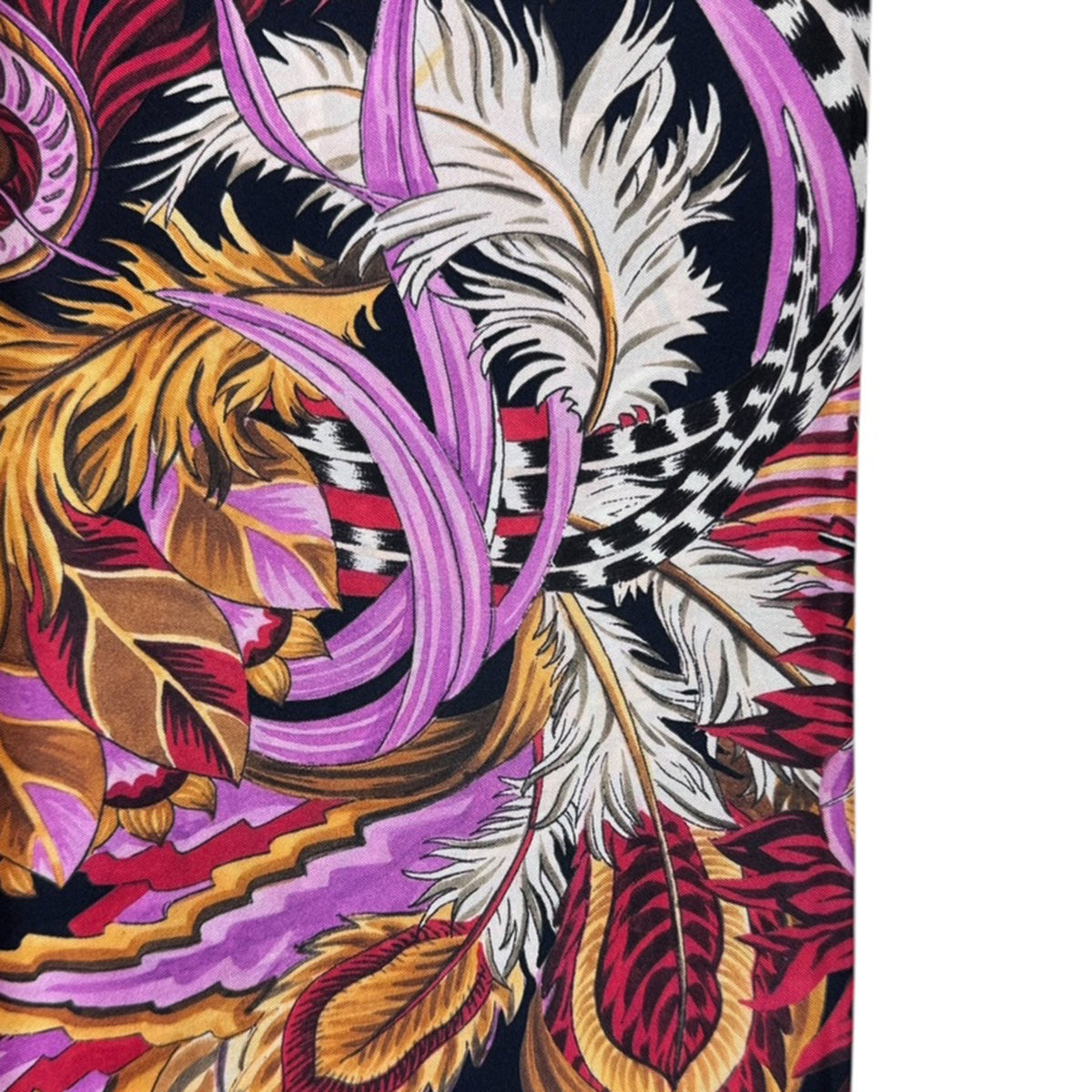 Elie Saab Scarf Black Fire Red Bouquet of Flowers - Twill Silk Square Foulard