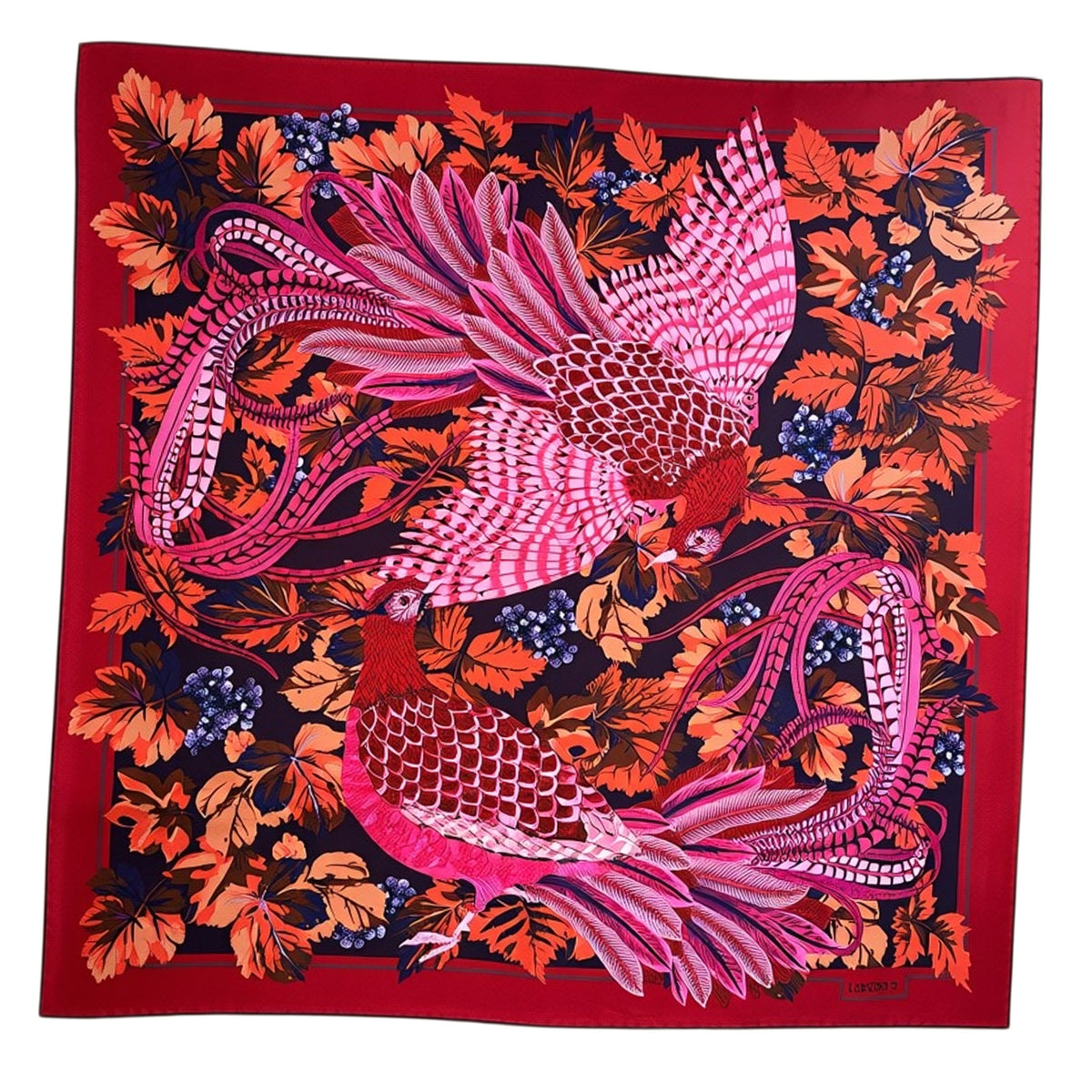 Liberty London Scarf Bordeaux Peacock