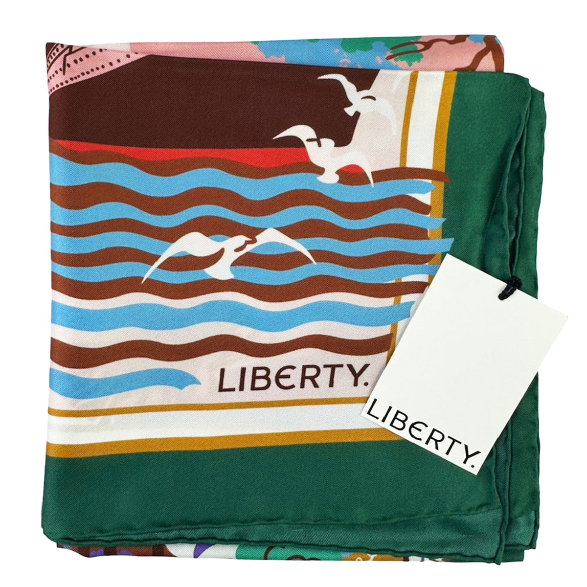 Liberty Scarf Cunard Cruise Design - Twill Silk Square Foulard